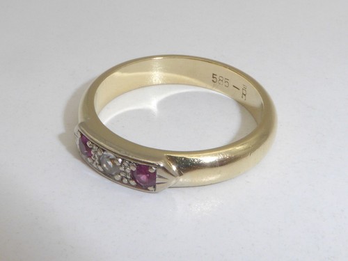 585 gold ring 14k gelbgold - 585,