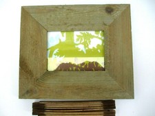 breiter Bilderrahmen 28x33 cm, Vintage Fichte sägerauh/Glas, Landhausstil