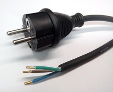 Schuko Anschlußkabel 3m flex Gummi Geräte Kabel Netzleitung 3x1mm H05RN-F IP44