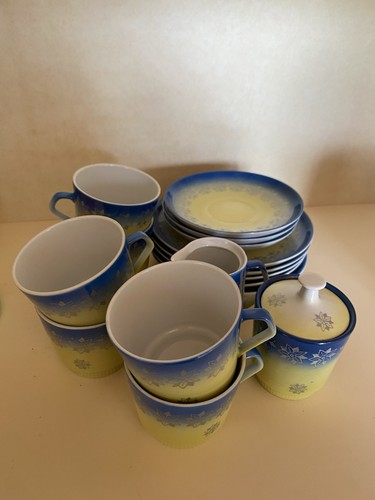 Geschirr kaffeeservice gelb - kaffeeservice,
