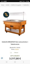 Warmbuffet walnussfarben Holz walnussfarben | Tablettrutsche