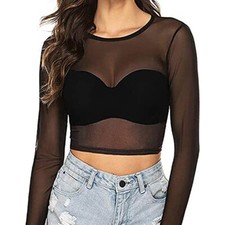 Damen Transparent Unterhemd