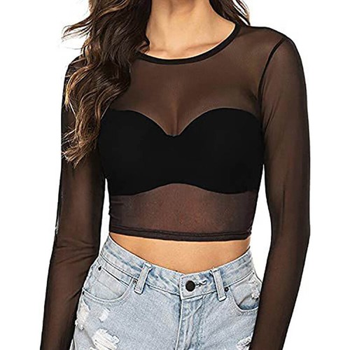 Damen transparent unterhemd - transparent,