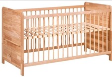 Babybett Kinderbett Bett Baby Gitterbett Kind Zimmer Kinderzimmer Holzbett,Buche