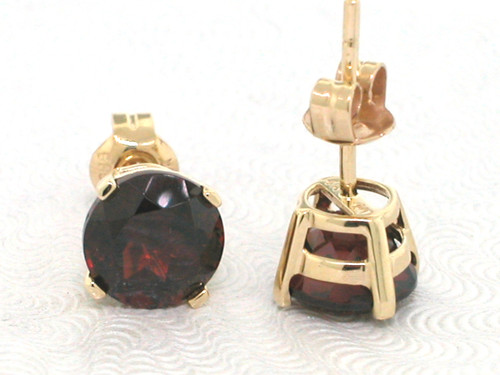 Granat ohrstecker 585 gelbgold - granat,