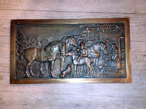 Großes bronze relief - großes, bronze-relief