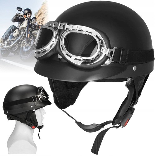 Schwarz motorrad helm retro - schwarz,