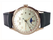 Orator „LUNODAT“ Vollkalender mit Mondphase 18 K Roségold Armbanduhr!