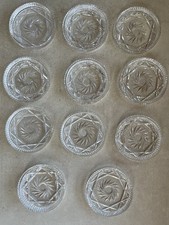 Hochwertige Glas-Untersetzer 11-teilig rund 100 Jahre alt Vintage Antik