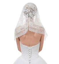 Braut Spitzen Brautschleier Hochzeit Schleier Kopfschmuck Wedding Blumen