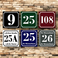 Hausnummer Schild Retro Haus Nummer Schild Wunschbeschriftung Personalisierbar