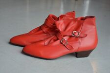 Stiefel NOS Stiefeletten gerafft Schnallen OVP 80er True Vintage 80s ankle boots