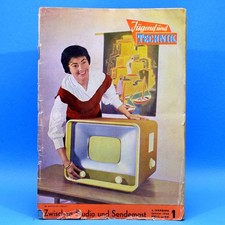 DDR Jugend und Technik 1 1958 Bauplan Fesselflug Miersdorf Bernstein Fernseher