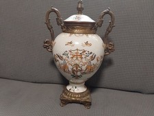 WONG LEE Porzellan große Urnenvase/Amphore, Napoleon Stil III,Dekor Engel,Bronze