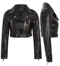 Damen Biker Jacke Cropped