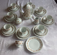 Mitterteich Sissi Kaffeservice 8 Personen braune Streu Blumen Blümchen  zeitlos