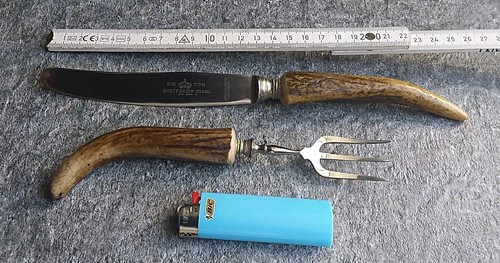 Jagdbesteck hirschhorngriffe - jagdbesteck,