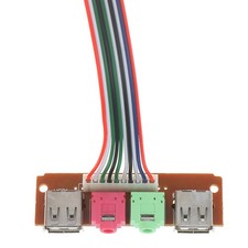 2 USB PC Computer Case 6.8CM Front Panel USB Audio Port Mic Earphone  NTAUS  _wo