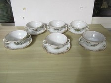 Seltmann Weiden  Bayreuth Hubertus. Jagdmotiv- 6 Suppentassen mit Unterteller