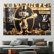 Dagobert duck money pop - dagobert-duck, pop-art