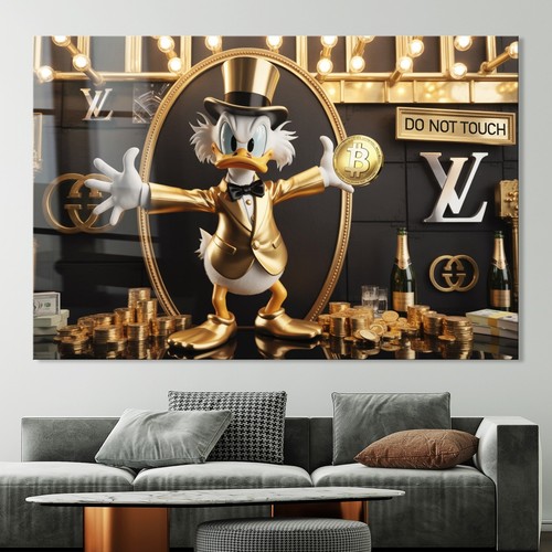 Dagobert duck money pop art - dagobert-duck, pop-art