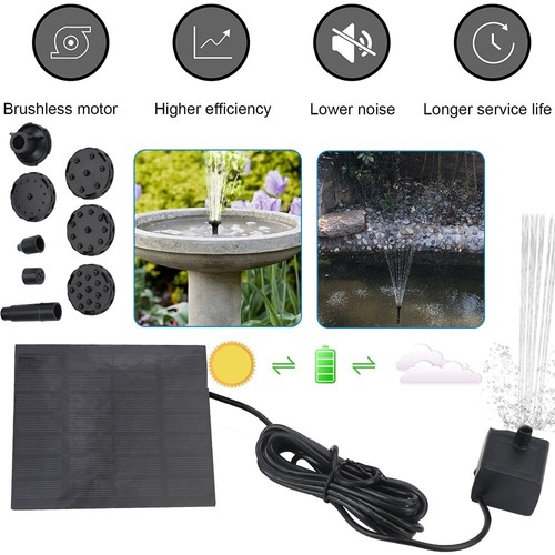 Springbrunnen solar - 1.5w,