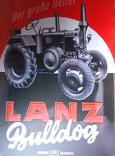 LANZ    BULLDOG     30 x 20 cm  Retro Blechschild