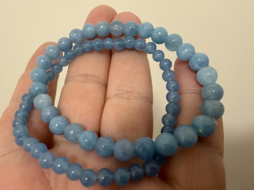 Aquamarin kugelarmband 6 mm - kugelarmband, |