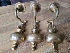 3x Kerzenhalter Kerzenständer zum Aufhängen an der Wand,massiv,golden Messing