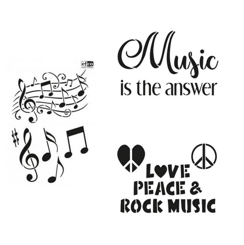 Schablone musik music noten - musik,