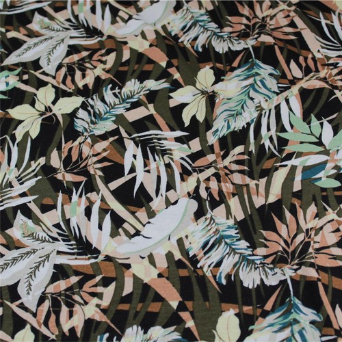 Viskosejersey graphic flowers - viskosejersey,