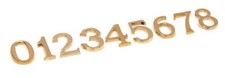Hausnummer 50mm Messing Zahlen 0 - 9 Selbstklebende Hotelzimmer