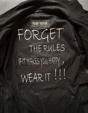 Freaky Nation Leder Mantel Schwarz Gr. S NEU