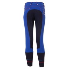 BR Kinderreithose Topki Mädchen Vollbesatz blau mit Gummibund in 152 158