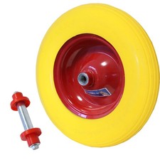 Schubkarrenrad Ersatzrad Vollgummi 4.00-8 / 4.80 Achse 200 Kg Schubkarre Rille