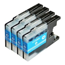 4 Tintenpatronen cyan LC1240