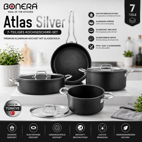 Bonera atlas silver teiliges - bonera, 7-teiliges