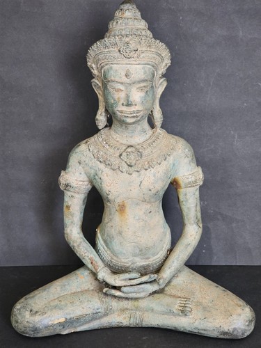 Antike bronze khmer buddha - bronze,