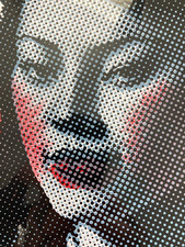 Neon Savage Pop Art Miss Wong Tretchikoff Sicherheitsnadel Siebdruck - A3 - Neu