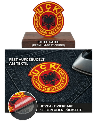 Uck aufbügel patch mit - uck, aufbügel-patch