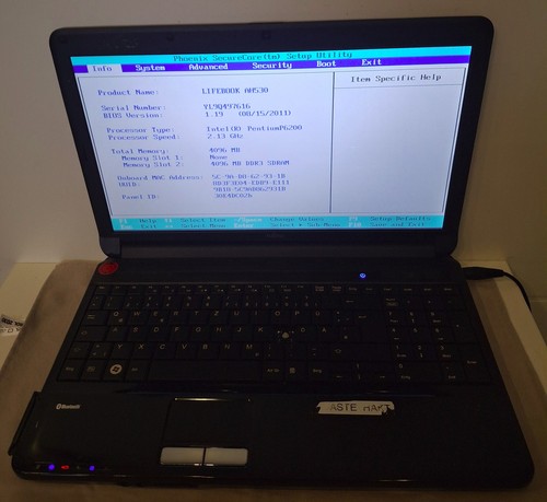 Fujitsu siemens lifebook - lifebook, ah530