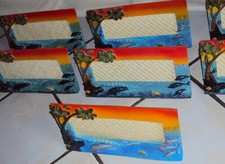 7x Stand Bilderrahmen Aufsteller 32cm lang mit tollem Urlaub Motiv Rahmen in 3D