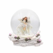 Schneekugel Elfe sitzt auf