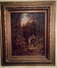 Ölgemälde Romantische Szene