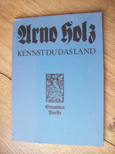 Arno HOLZ Kennst Du das Land