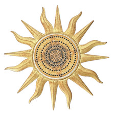 Wanddeko Sonne Gold - 29cm -