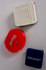 3 Maßbänder alle einziehbar aus Stahl, metrisch, 2 x  1m und  1 x 2m