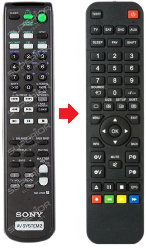 Ersatz fernbedienung für sony - ersatz,