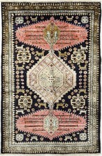 Original Handgeknüpfter Perserteppich Ghom, Qom Reine Seide  90 cm x 56 cm