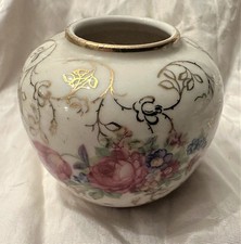 ältere kleine Vase Porzellan Bavaria Germany m. Krone in Gold H 5,8 cm